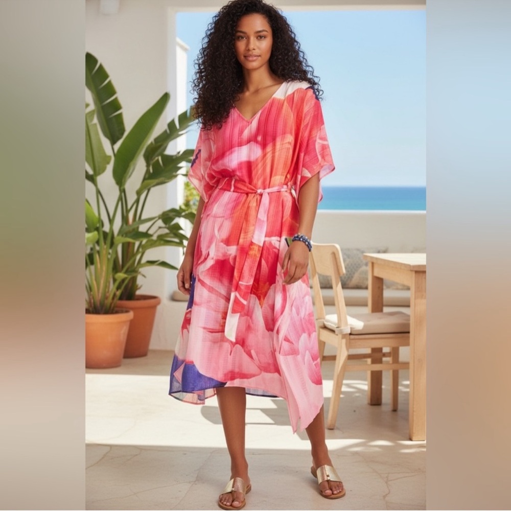 NWT Tommy BAHAMA Penney Blooms Beach Caftan